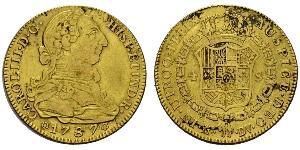 4 Ескудо Іспанська Імперія (1700 - 1808) Золото Карл III король Іспанії (1716 -1788)