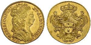4 Ескудо Королівство Португалія (1139-1910) Золото Мария I королева Португалії (1734-1816)