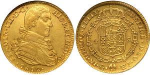 4 Ескудо Нова Іспанія (1519 - 1821) Золото Фердинанд VII король Іспанії (1784-1833)