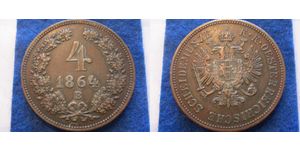 4 Крейцер Австрійська імперія (1804-1867) Мідь 