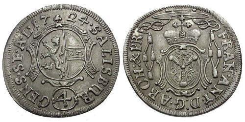 4 Крейцер / 4 Батц Зальцбург (1328 - 1803) Срібло 