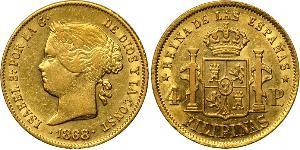 4 Песо Філіппіни Золото Isabella II of Spain (1830- 1904)