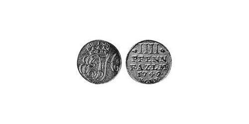 4 Пфенниг Княжество Ангальт-Цербст (1544 - 1796) Серебро 