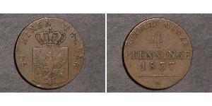4 Пфеніг Королівство Пруссія (1701-1918) Мідь 