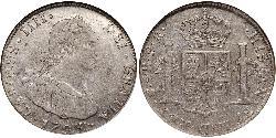 4 Реал Испанские Колонии Серебро Карл IV король Испании (1748-1819)