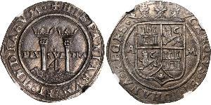 4 Реал Новая Испания (1519 - 1821) Серебро Карл V император Св. Римской империи  (1500-1558)
