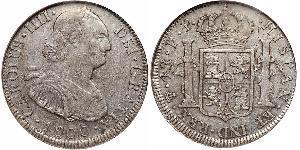 4 Реал Іспанські Колонії Срібло Карл IV король Іспанії  (1748-1819)