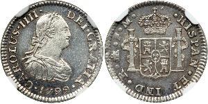 4 Реал Іспанські Колонії Срібло Карл IV король Іспанії  (1748-1819)