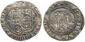4 Реал Нова Іспанія (1519 - 1821) Срібло Карл V імператор Священної Римської імперії (1500-1558)