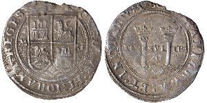 4 Реал Нова Іспанія (1519 - 1821) Срібло Карл V імператор Священної Римської імперії (1500-1558)