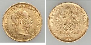 4 Флорін Австро-Угорщина (1867-1918) Золото Франц Иосиф I (1830 - 1916)