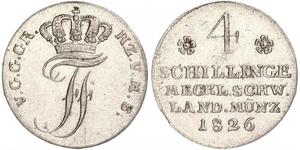 4 Шилінг Герцогство Мекленбург-Шверин (1352-1918) Срібло Frederick Francis I, Grand Duke of Mecklenburg-Schwerin