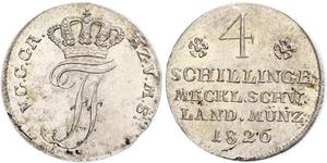 4 Шилінг Герцогство Мекленбург-Шверин (1352-1918) Срібло Frederick Francis I, Grand Duke of Mecklenburg-Schwerin