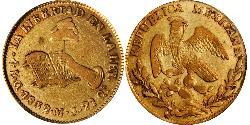 4 Эскудо Second Federal Republic of Mexico (1846 - 1863) Золото 