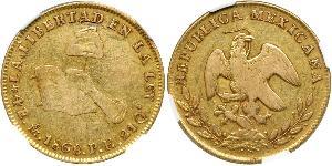4 Эскудо Second Federal Republic of Mexico (1846 - 1863) Золото 