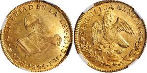 4 Эскудо Second Federal Republic of Mexico (1846 - 1863) Золото 