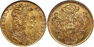 4 Эскудо Королевство Португалия (1139-1910) Золото Мария I королева Португалии (1734-1816)