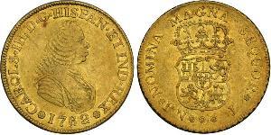 4 Эскудо Новая Гранада (1717 - 1819) Золото Карл III король Испании (1716 -1788)