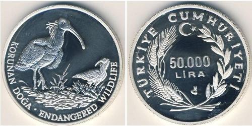 50000 Lira Turquía (1923 - ) Plata 