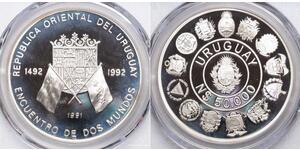 50000 Peso Uruguay (1825 - ) Silver 