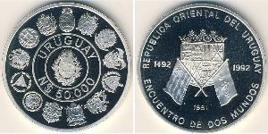50000 Peso 乌拉圭 銀 
