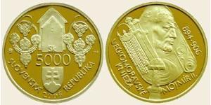 5000 Krone Slovacchia Oro 