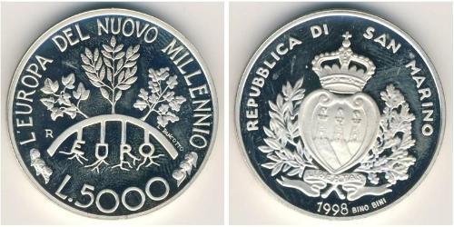 5000 Lira San Marino (301 - ) Argento 