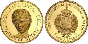 5000 Lira Malta (1964 - ) Oro 