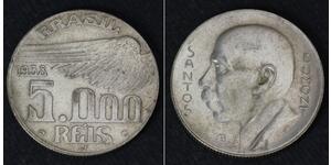 5000 Reis Brésil Argent 