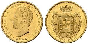 5000 Reis Royaume de Portugal (1139-1910) Or Louis Ier de Portugal (1838 - 1889)