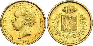 5000 Reis Royaume de Portugal (1139-1910) Or Louis Ier de Portugal (1838 - 1889)