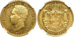 5000 Reis Regno del Portogallo (1139-1910) Oro Luigi del Portogallo (1838 - 1889)