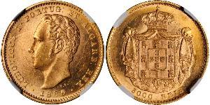 5000 Reis Regno del Portogallo (1139-1910) Oro Luigi del Portogallo (1838 - 1889)