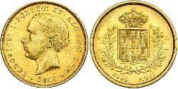5000 Reis Reino de Portugal (1139-1910) Oro Luis I de Portugal (1838 - 1889)