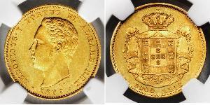 5000 Reis Reino de Portugal (1139-1910) Oro Luis I de Portugal (1838 - 1889)