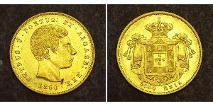 5000 Reis Reino de Portugal (1139-1910) Oro Peter V of Portugal (1837-1861)