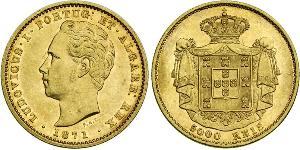 5000 Reis Reino de Portugal (1139-1910) Oro Luis I de Portugal (1838 - 1889)