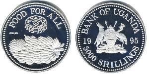 5000 Shilling Ouganda Argent 