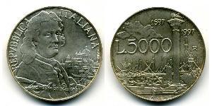 5000 Ліра Італія Срібло 