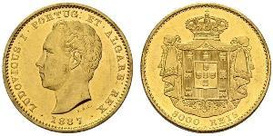 5000 Рейс Королівство Португалія (1139-1910) Золото Луіш I (1838 - 1889)