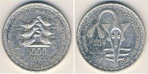 500 Franc African Union Silver 