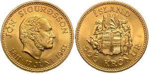 500 Krone Islanda (1944 - ) Oro 