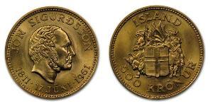 500 Krone Islanda (1944 - ) Oro 
