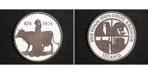 500 Krone Island (1944 - ) Silber 