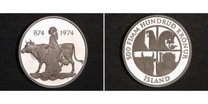 500 Krone Island (1944 - ) Silber 