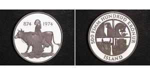500 Krone Island (1944 - ) Silber 