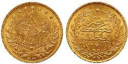 500 Kurush Imperio otomano (1299-1923) Oro Abdul Hamid II (1842 - 1918)