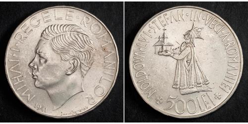 500 Leu Rumania Plata Miguel I de Rumania