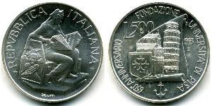 500 Lira Italia Argento 