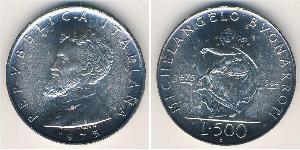 500 Lira Italia Argento 